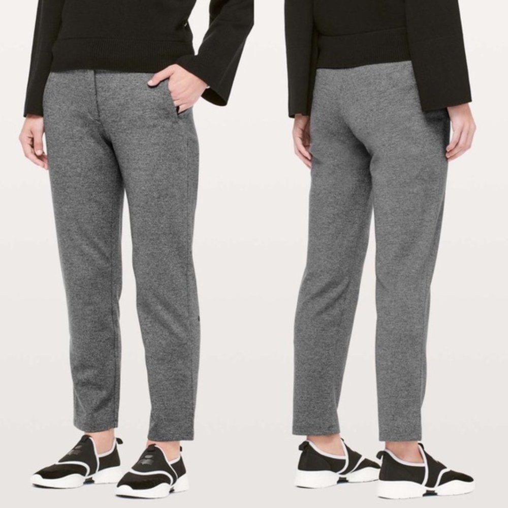 Lululemon On The Move Ponte Casual Pants in Heathered Core Dark Gray Size 6